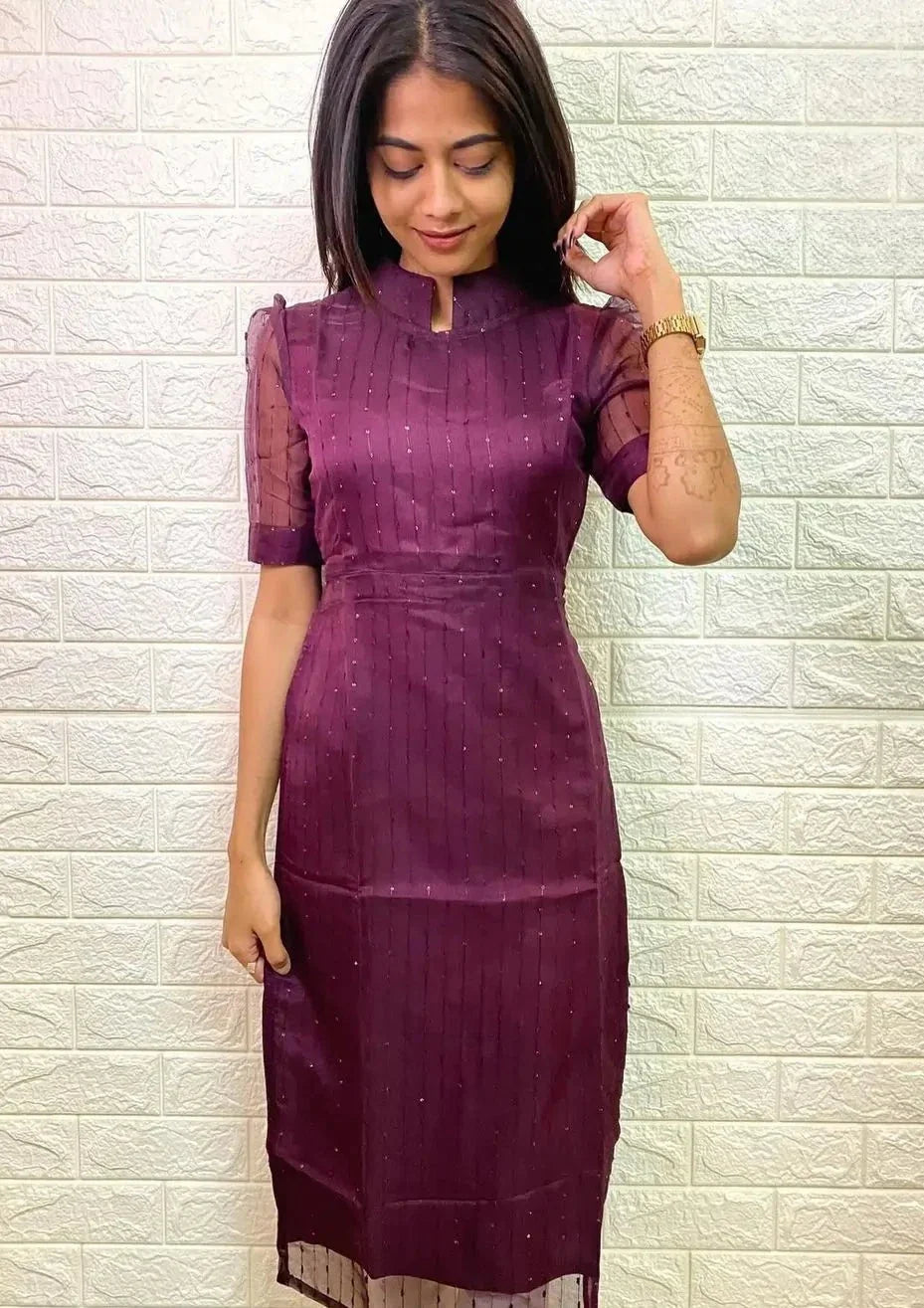 2007 ELEGANT JUTE ORGANZA KURTI
