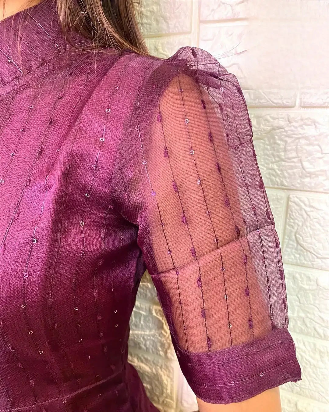 2007 ELEGANT JUTE ORGANZA KURTI