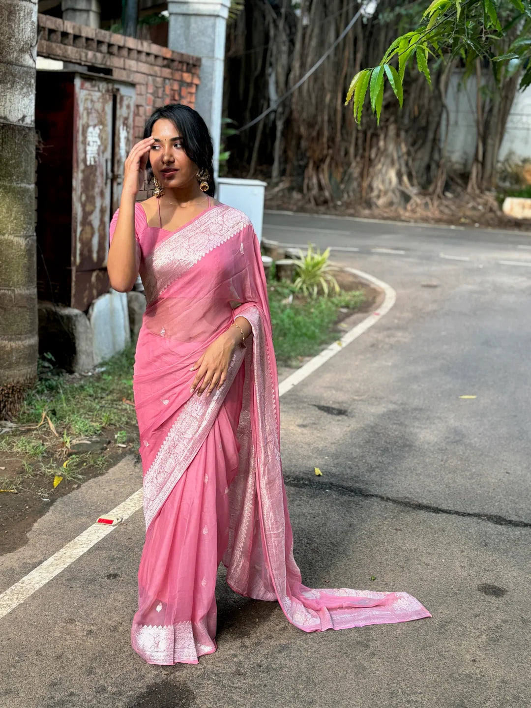 3001 BABY PINK SAREE