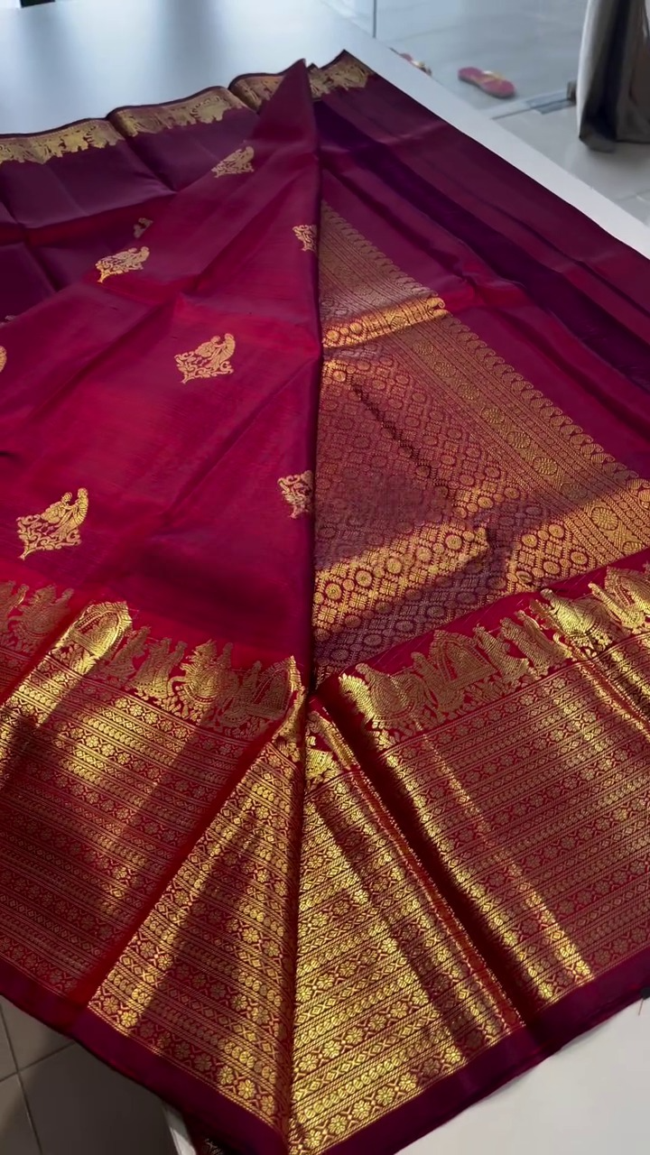 Wine Palkku Silk Saree