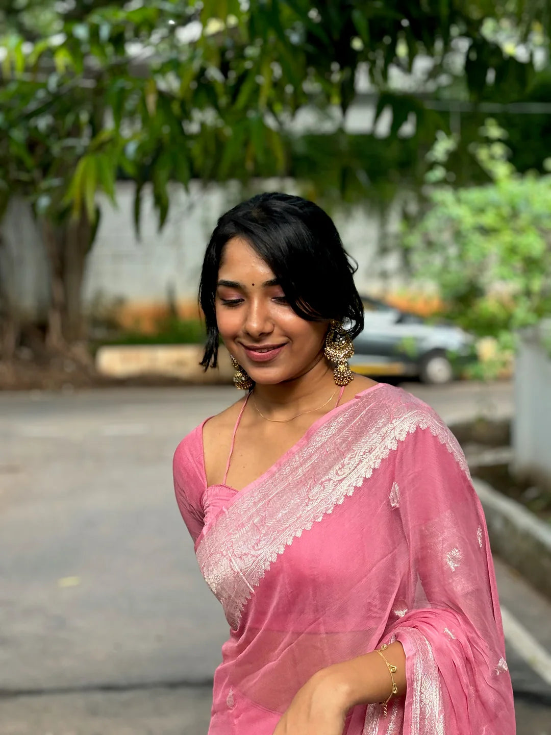 3001 BABY PINK SAREE