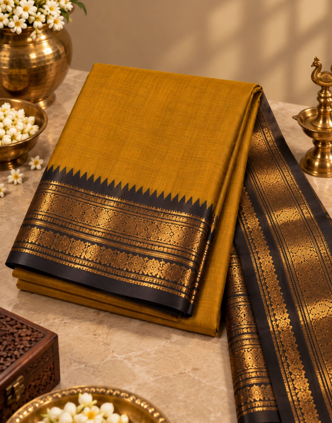 Golden Earth Silk Saree