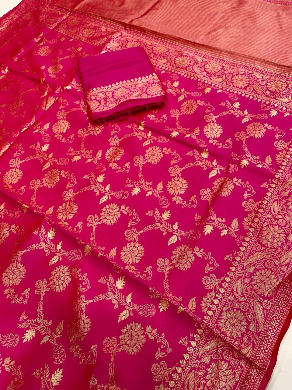 1208-pink flower saree
