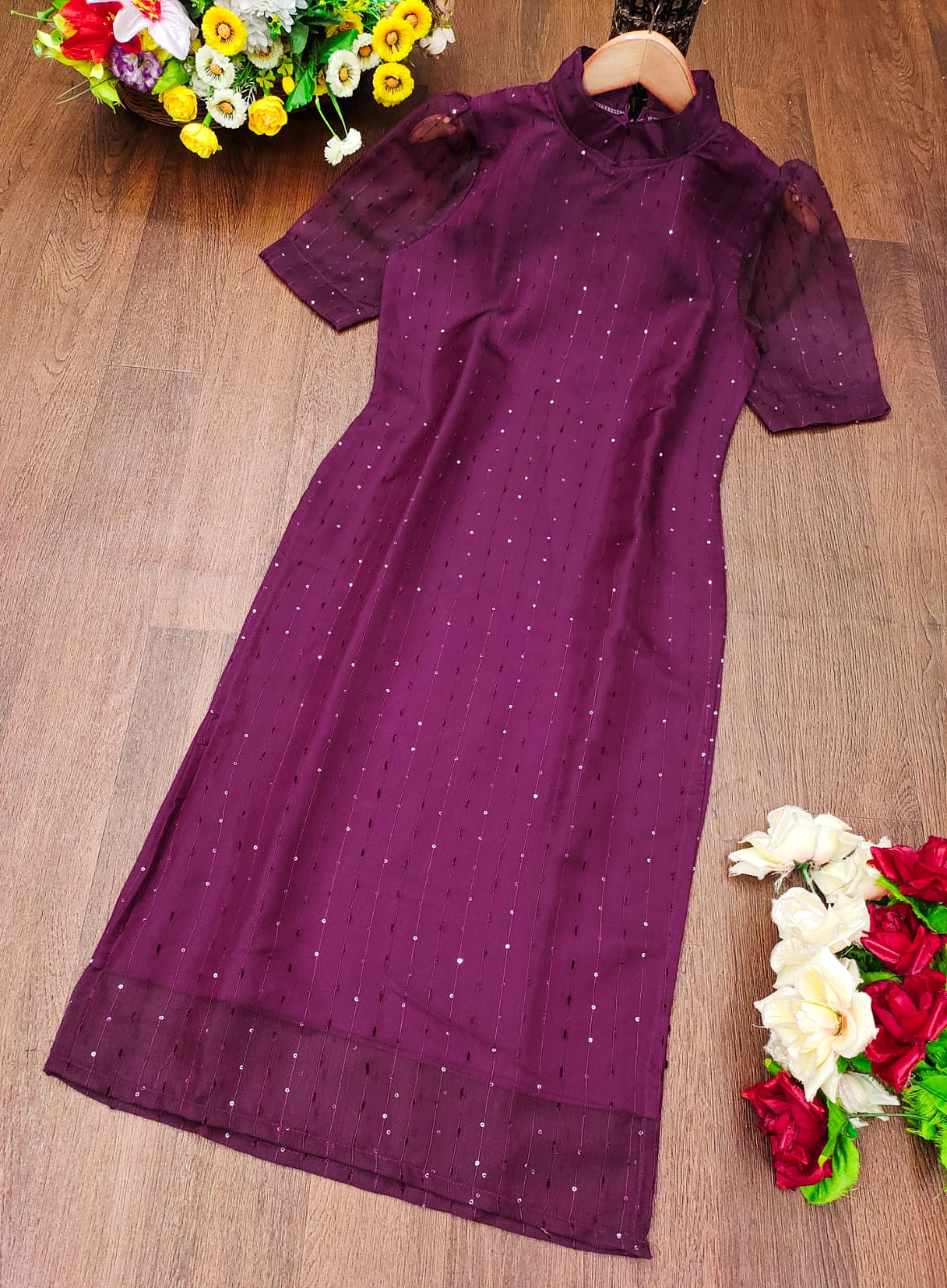 2007 ELEGANT JUTE ORGANZA KURTI