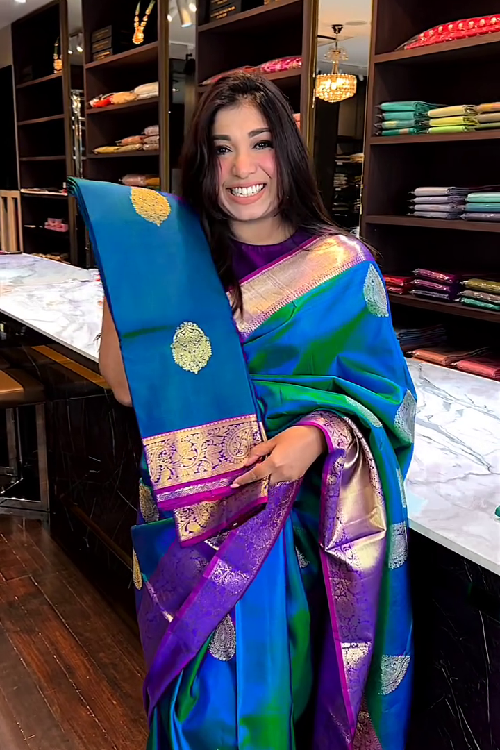 PEACOCK SHADED SAREE