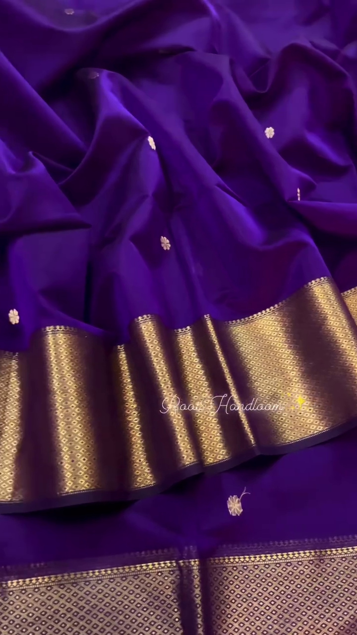 Dark Purple Maheshwari Sarees