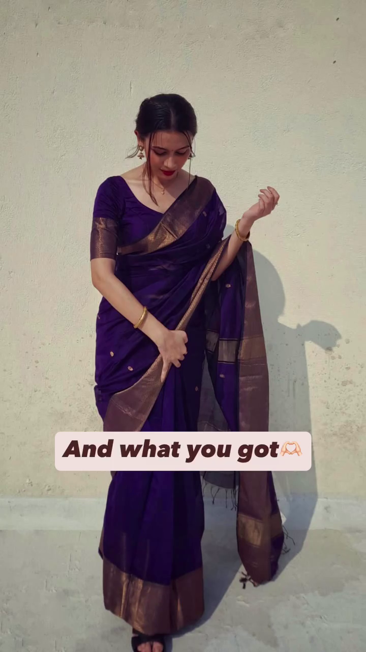 Dark Purple Maheshwari Sarees