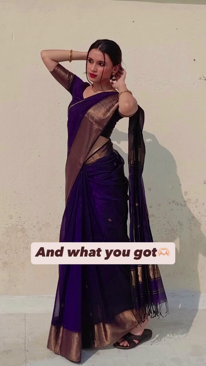 Dark Purple Maheshwari Sarees
