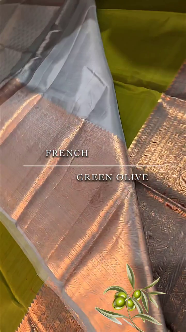 Olive Bronze Silk Saree