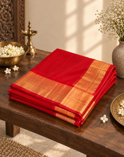 1011 GEORGETTE SAREE WITH GOLD PATTA