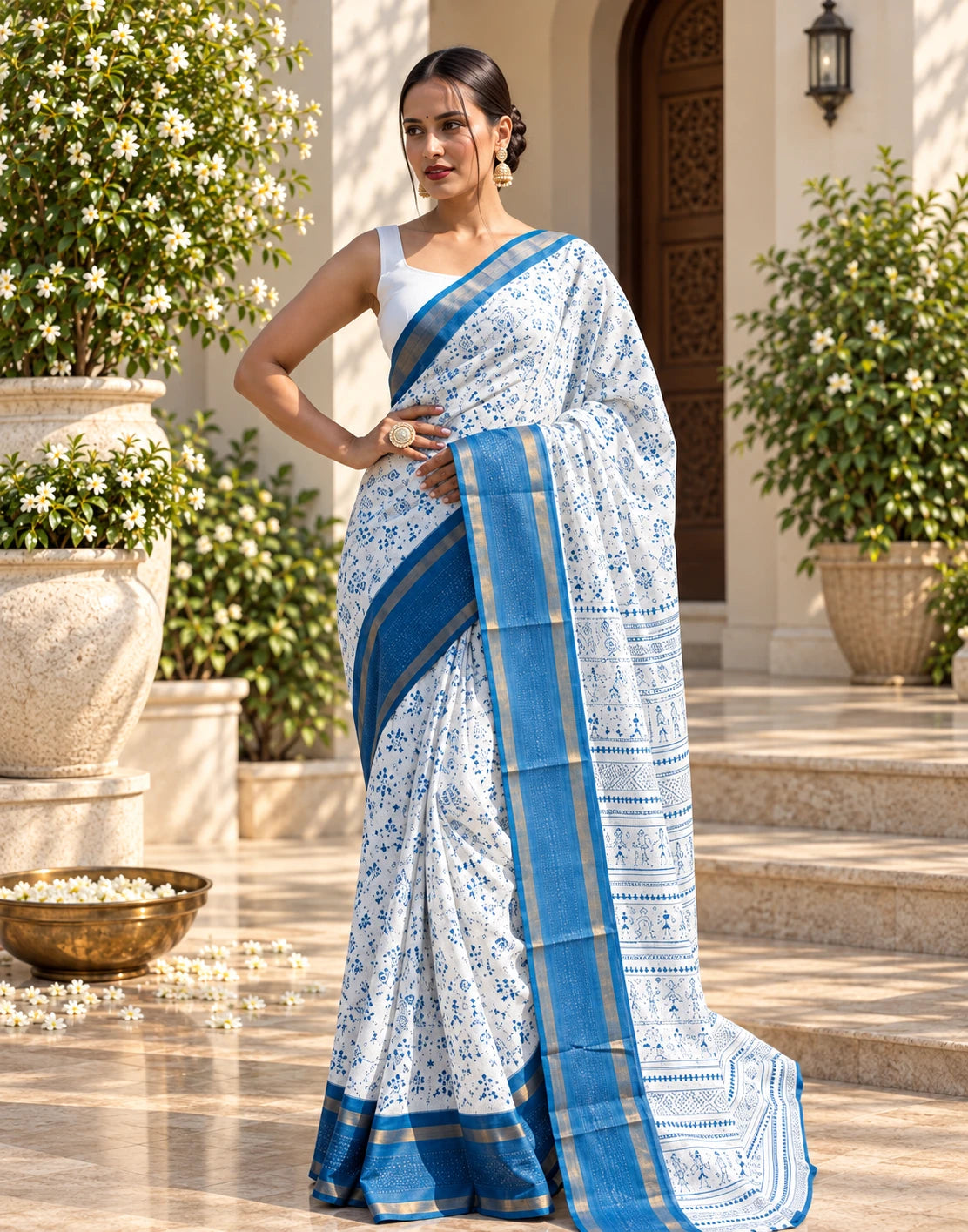 1202-kalamkari ready to wear saree