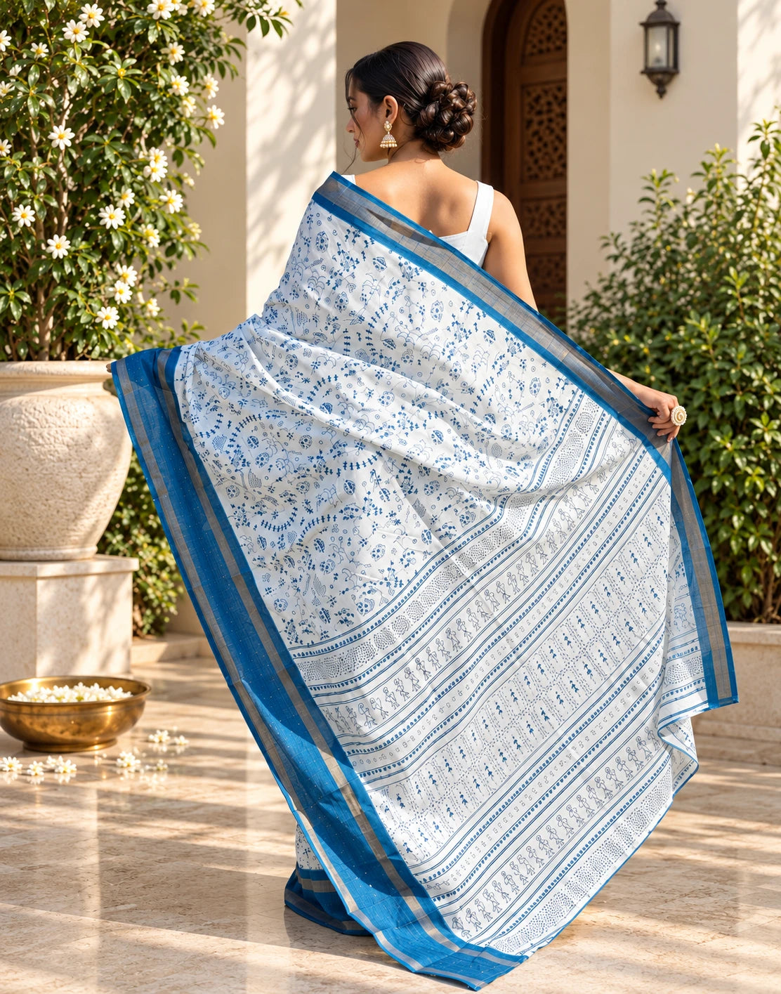 1202-kalamkari ready to wear saree