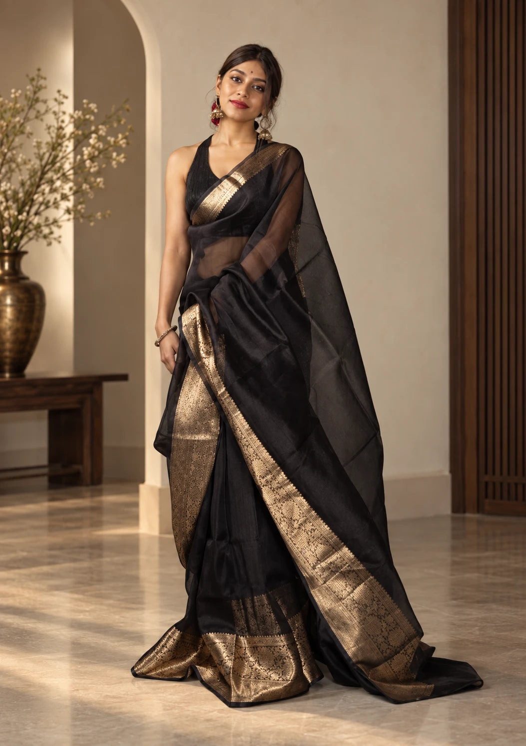 1217-ORGANZA PLAIN PATTU