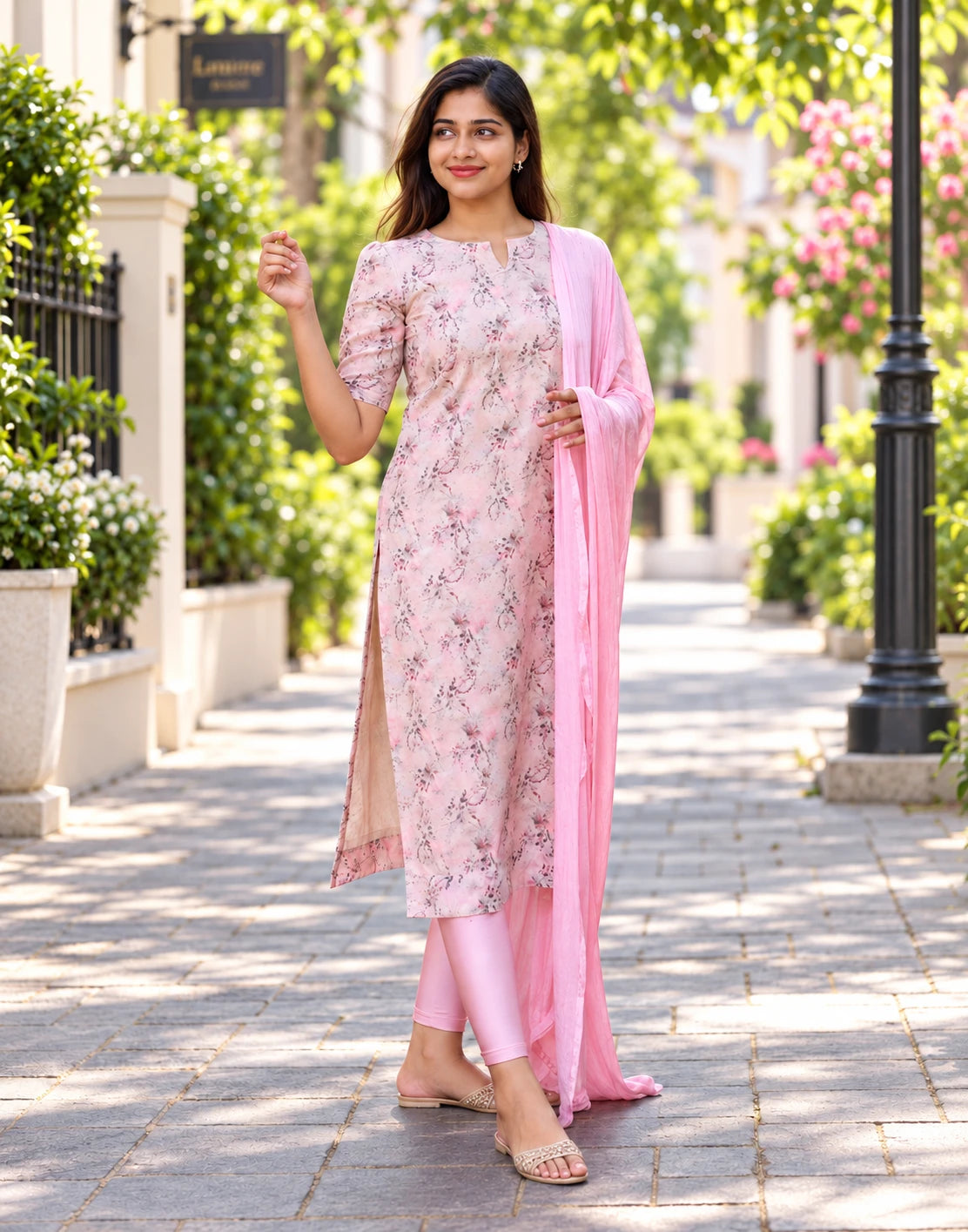 1223-PINK KURTI