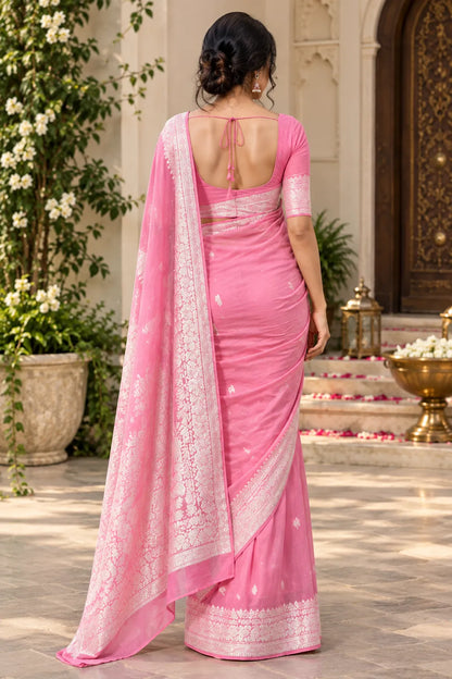 3001 BABY PINK SAREE