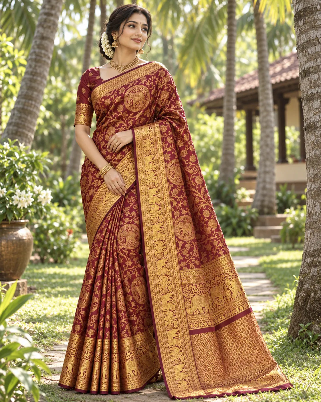 748 - BANARASI LICHI SILK SAREE