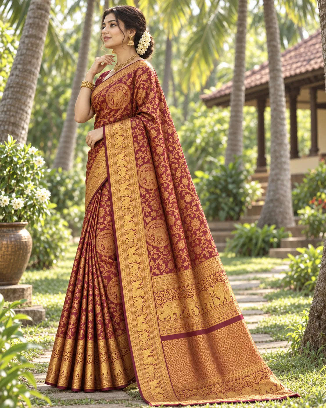 748 - BANARASI LICHI SILK SAREE