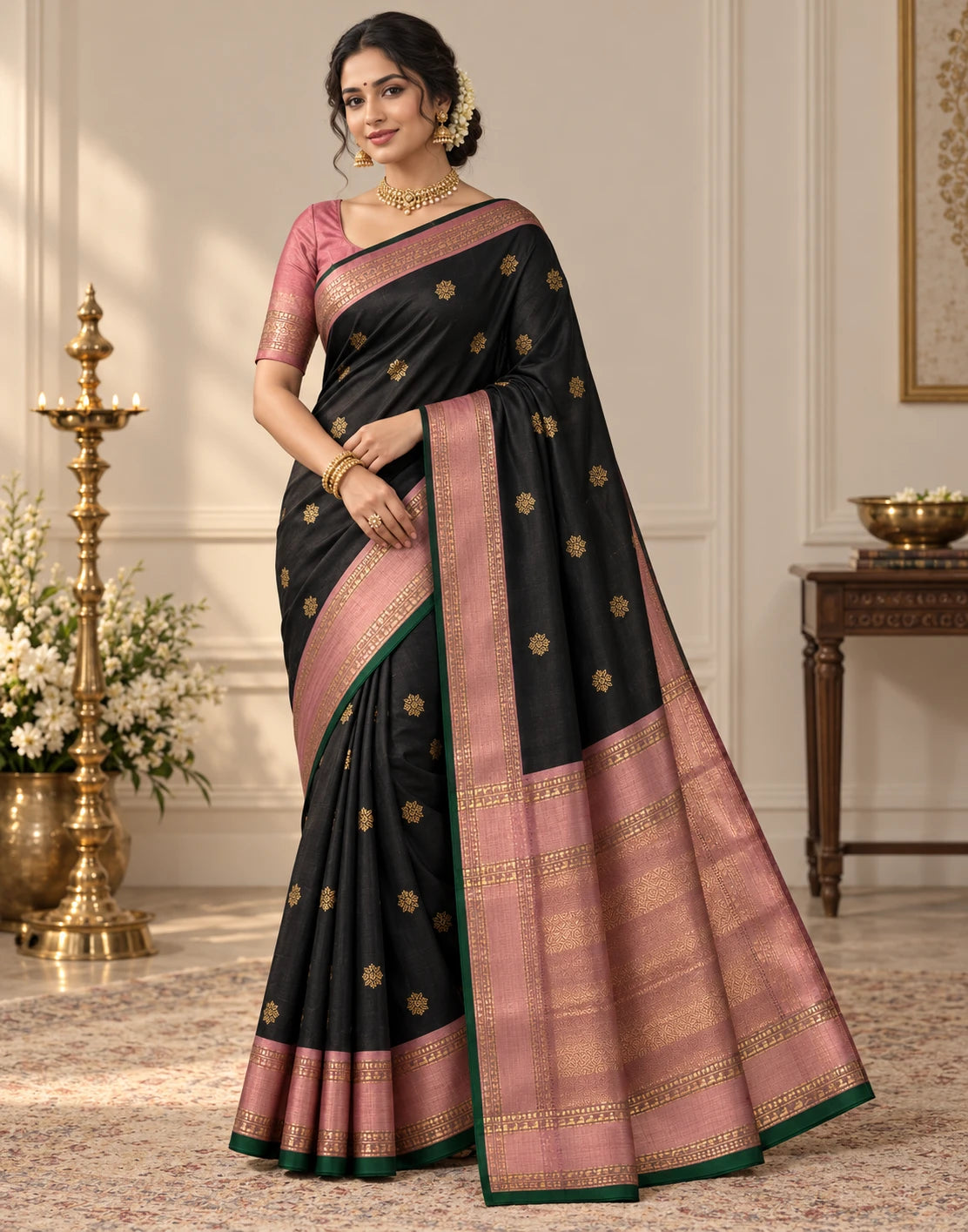 Black Pattu Saree