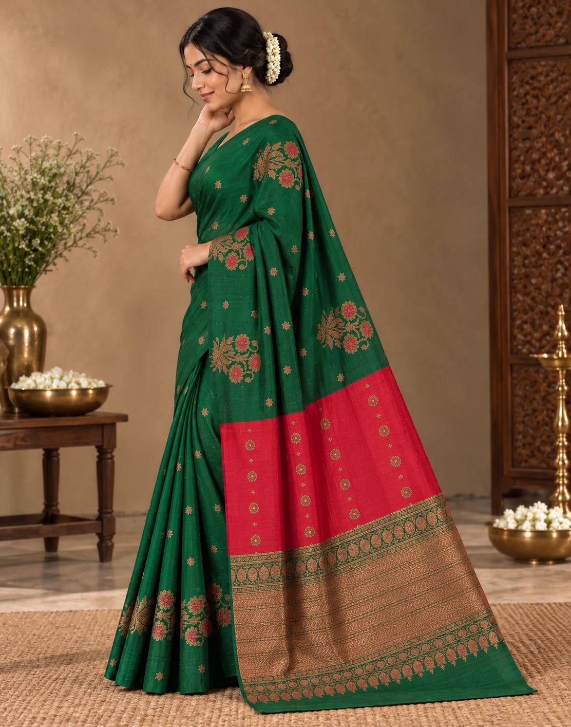 Borderless Raw Silk Saree