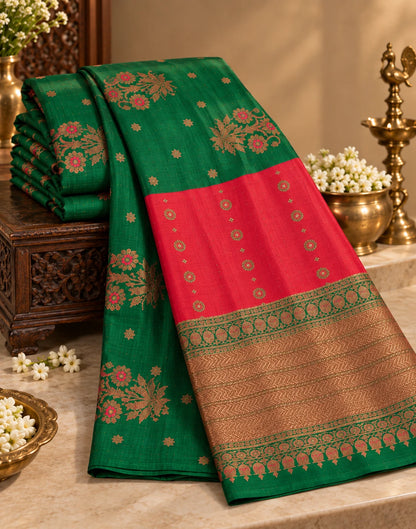 Borderless Raw Silk Saree