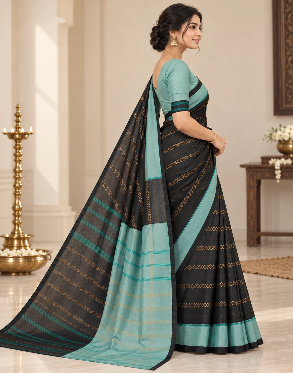 Celestial Stripe Saree