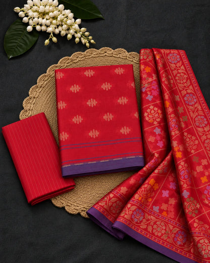 Cherry Weave Zari Suit Set
