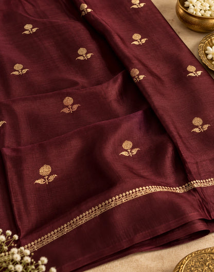 Chocolate Vaira Oosi Silk Saree