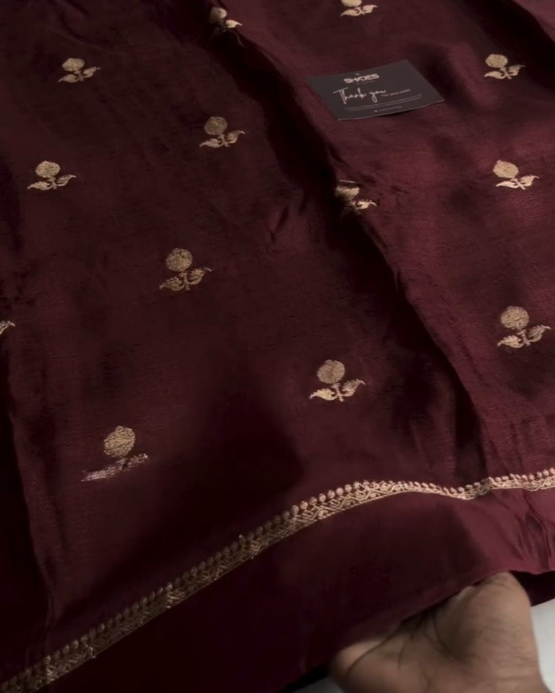 Chocolate Vaira Oosi Silk Saree