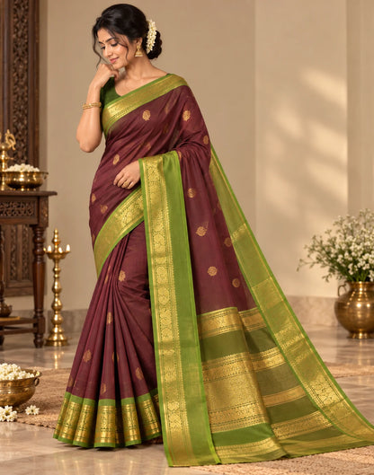 Cofee Vaira Oosi Silk Saree