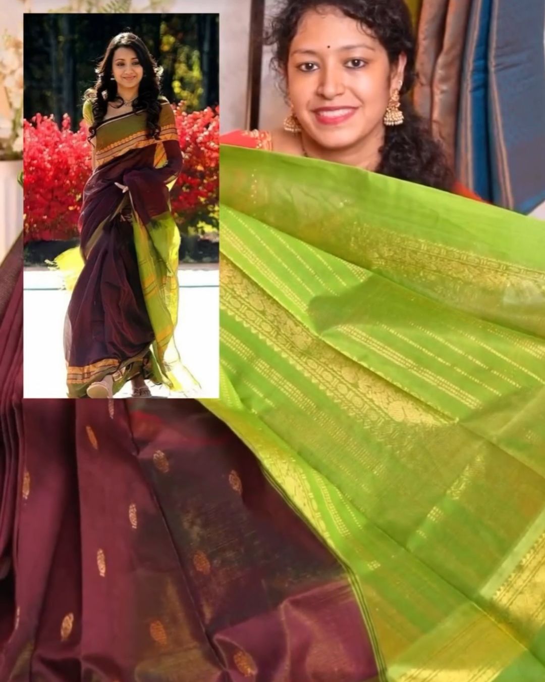 Cofee Vaira Oosi Silk Saree