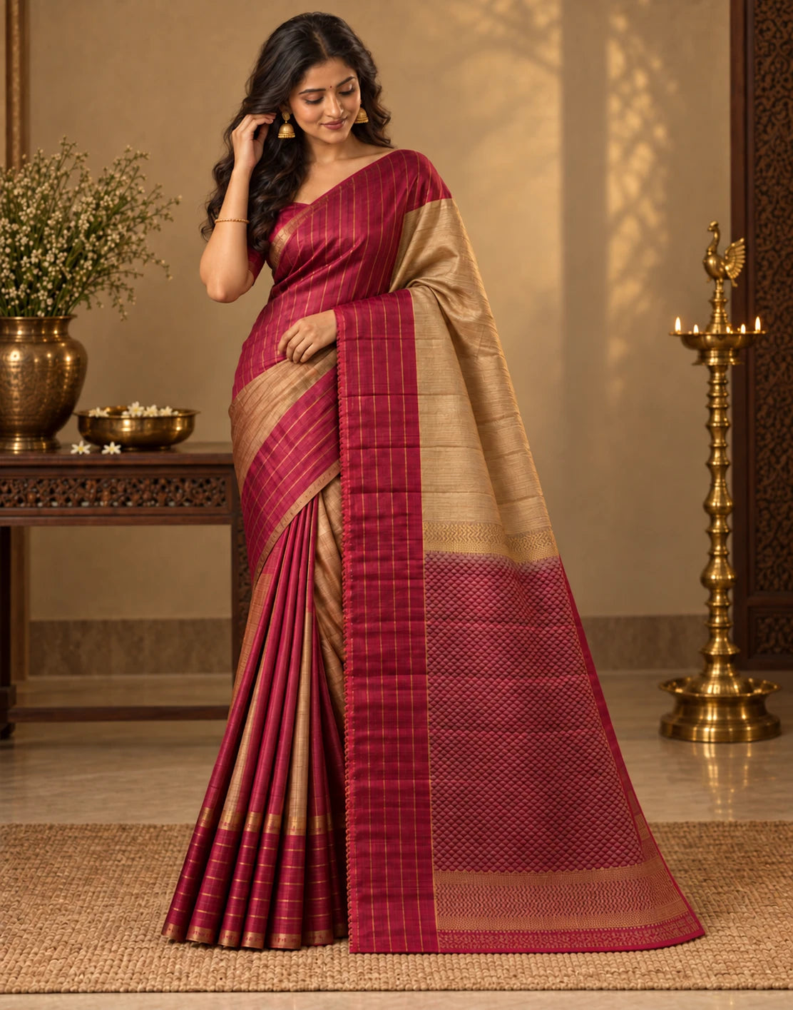 Dakshin-Varna Kanjivaram Saree