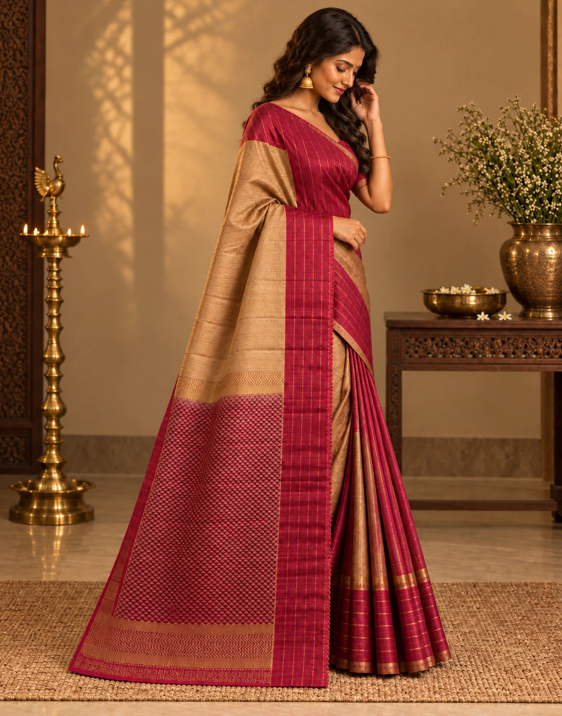 Dakshin-Varna Kanjivaram Saree