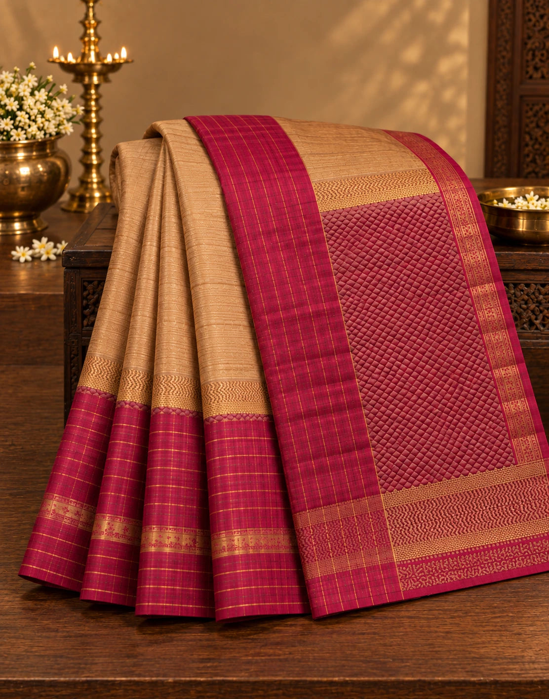 Dakshin-Varna Kanjivaram Saree