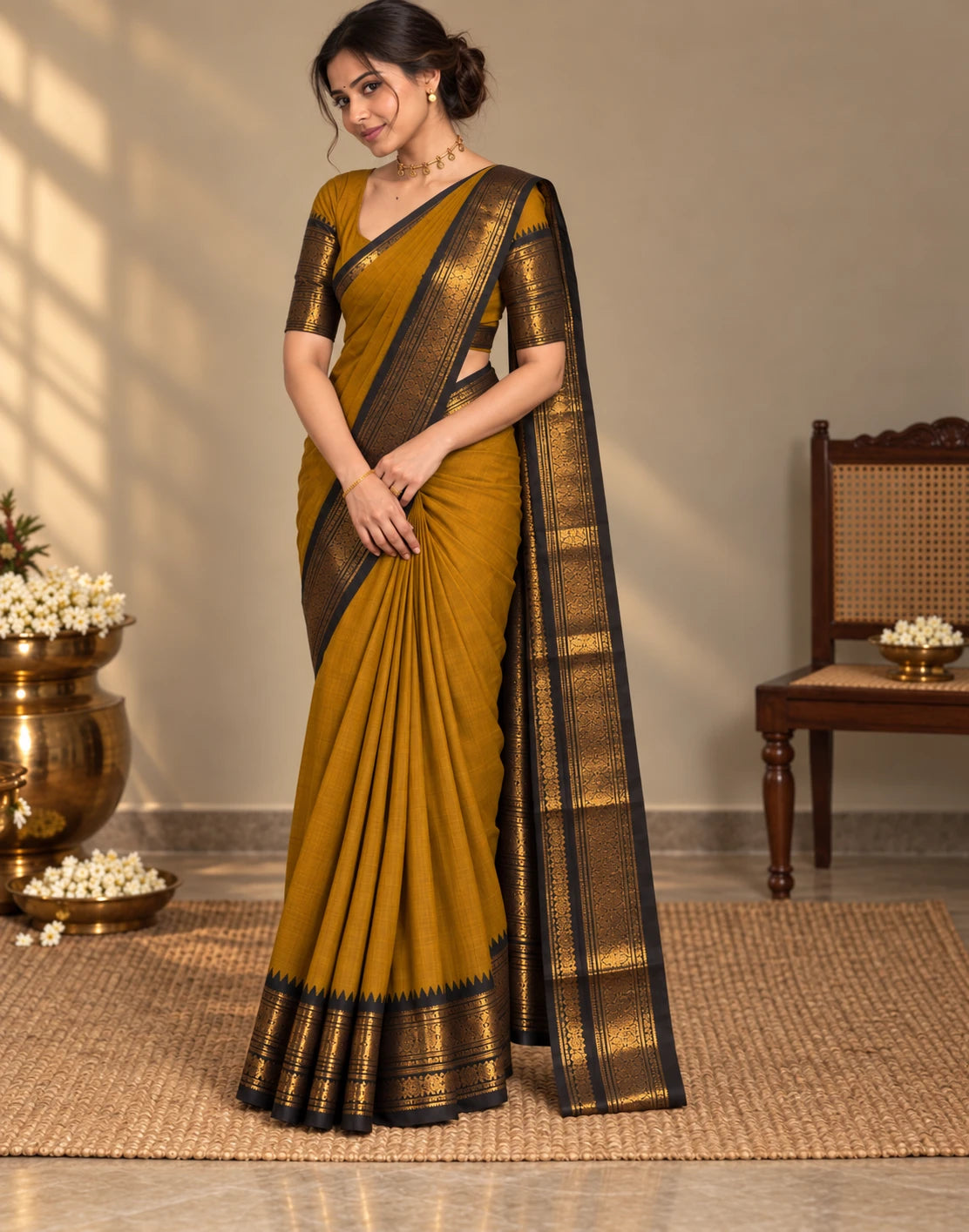 Golden Earth Silk Saree