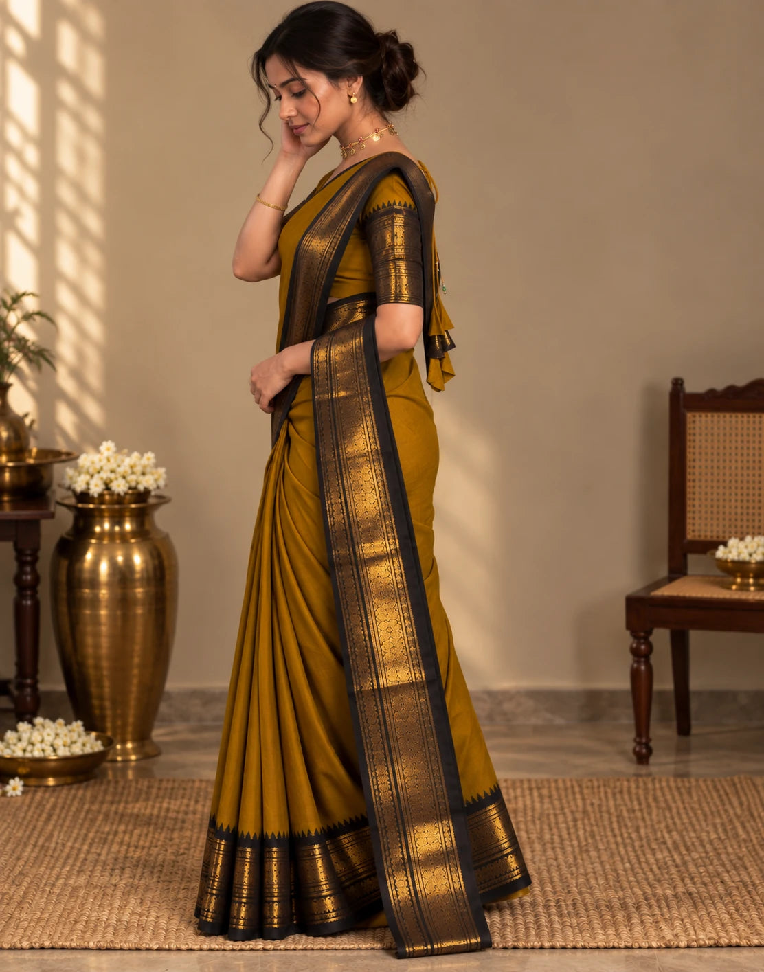 Golden Earth Silk Saree