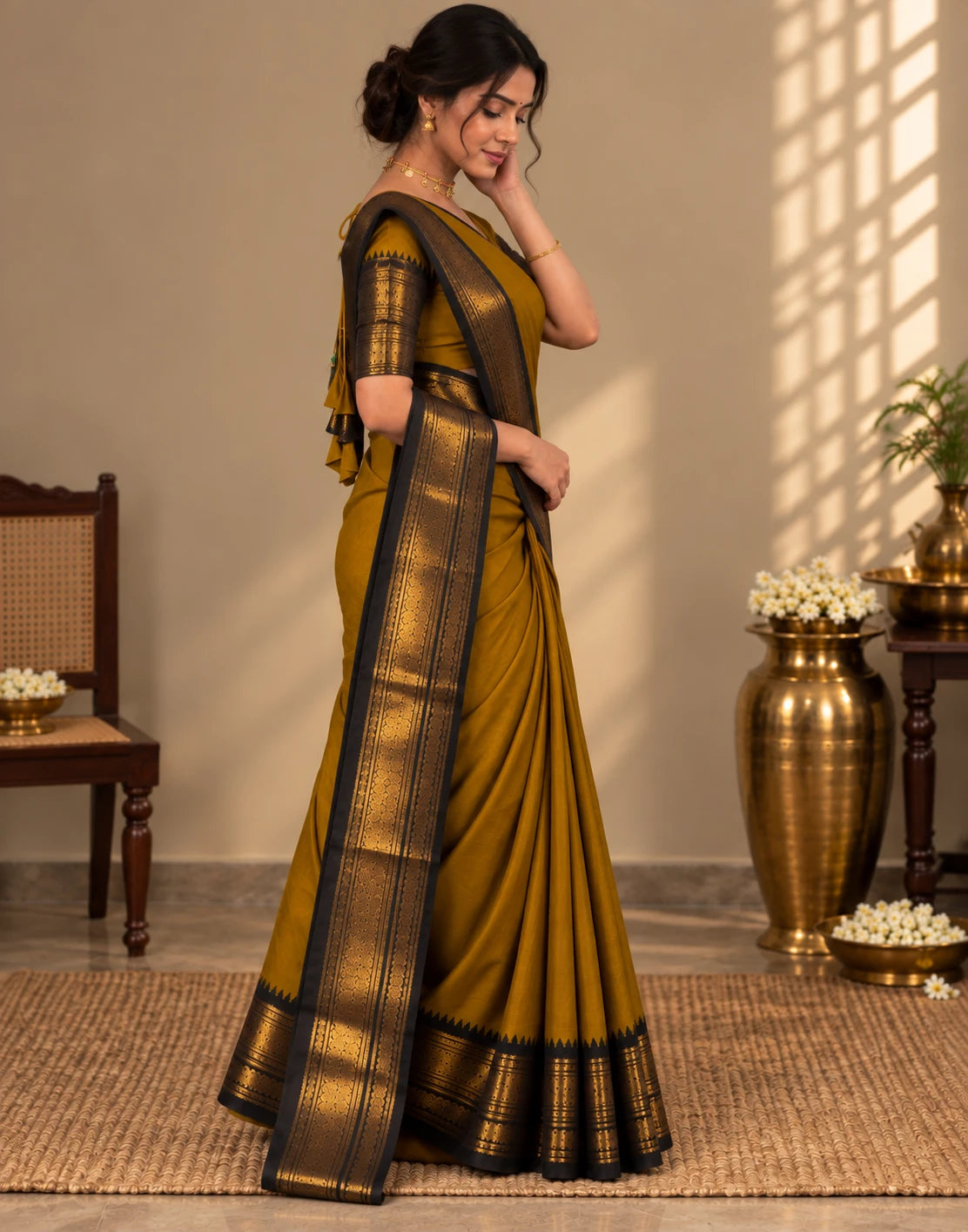 Golden Earth Silk Saree