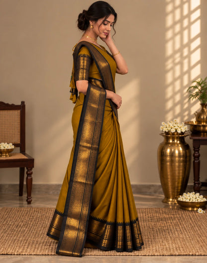Golden Earth Silk Saree