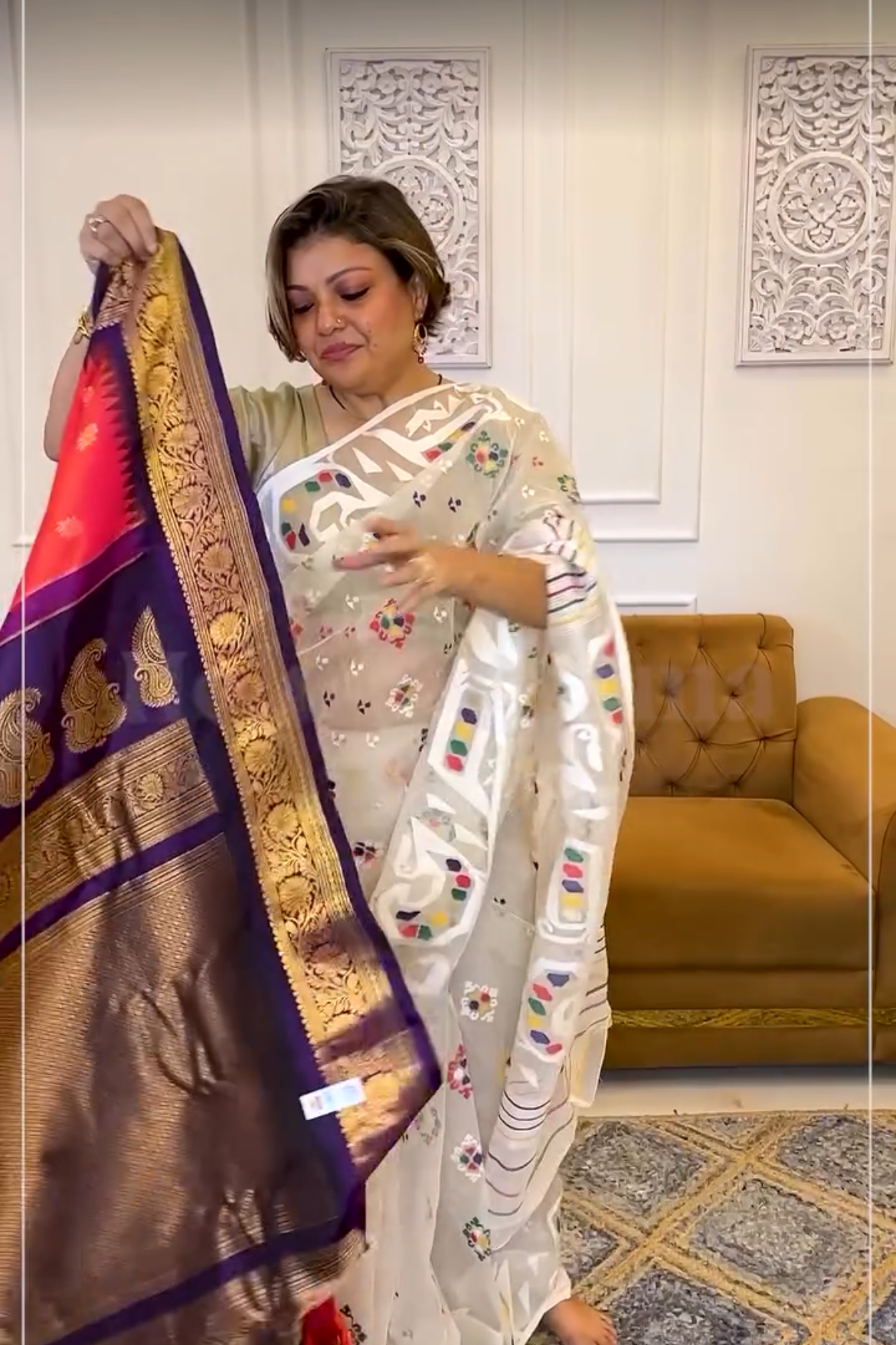 Indra-Neelam Silk Saree