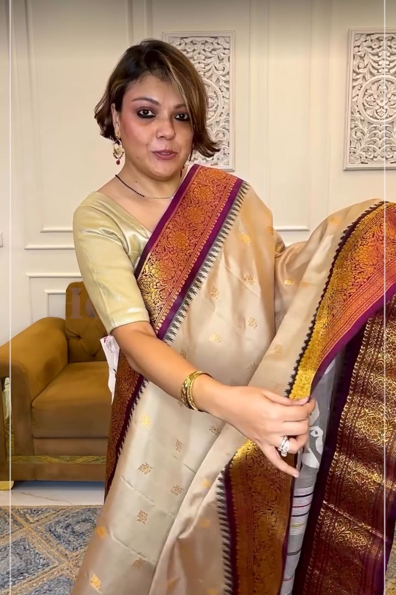 Purple Silk Saree