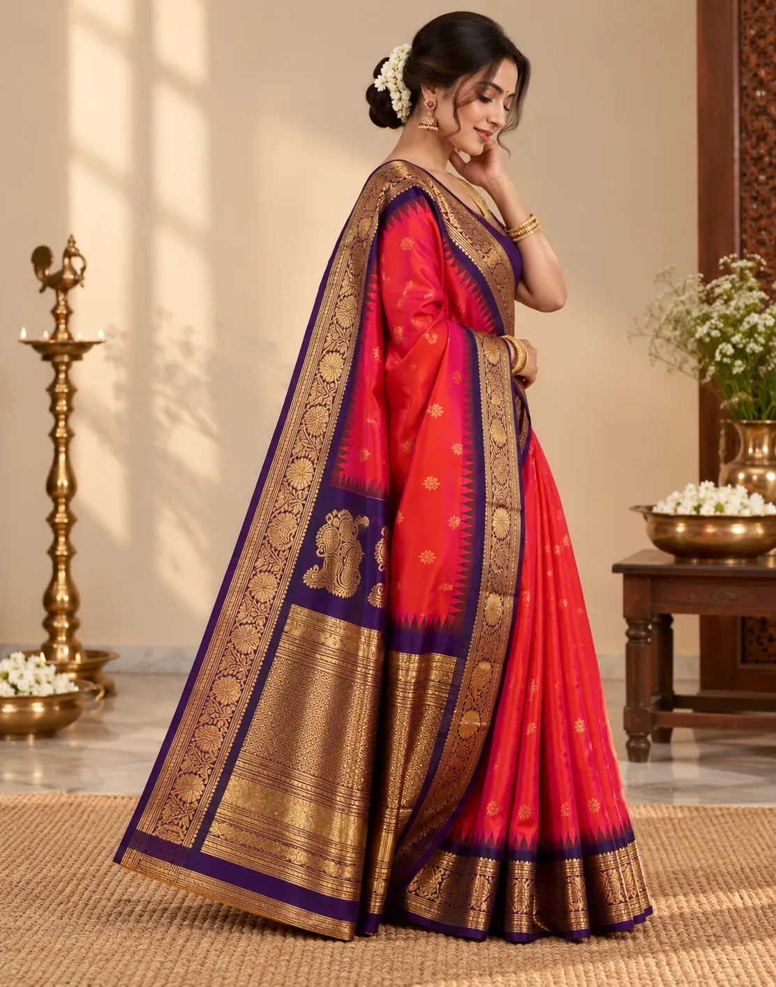 Indra-Neelam Silk Saree