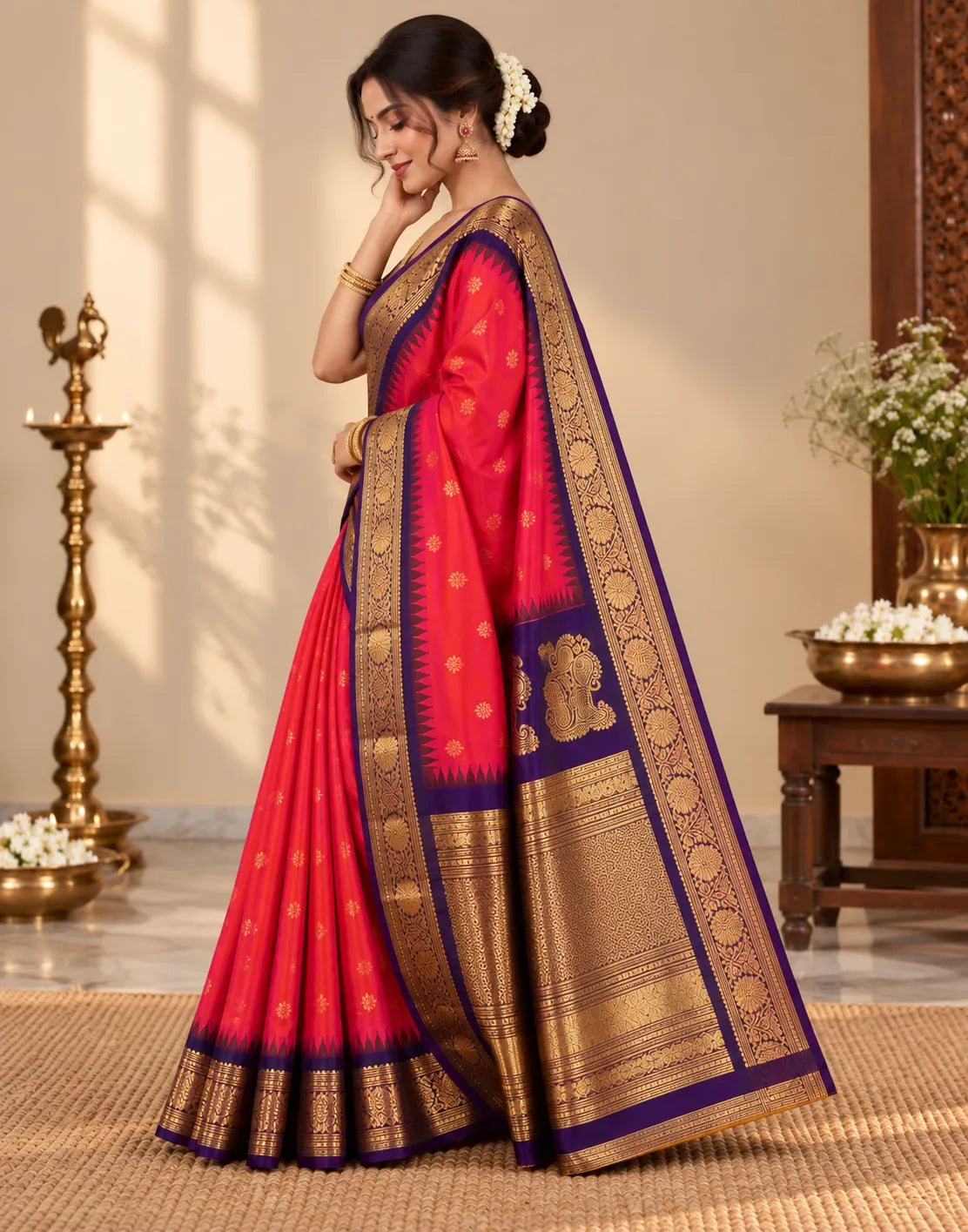 Indra-Neelam Silk Saree