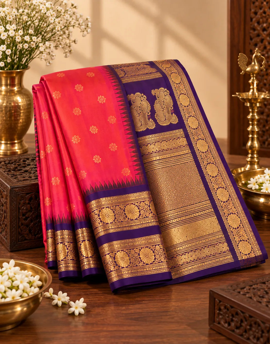 Indra-Neelam Silk Saree