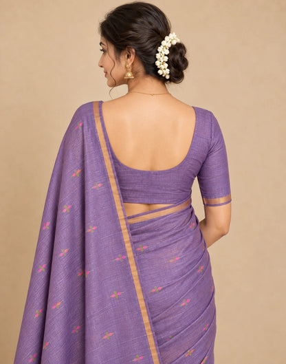 Lilac Silk Saree