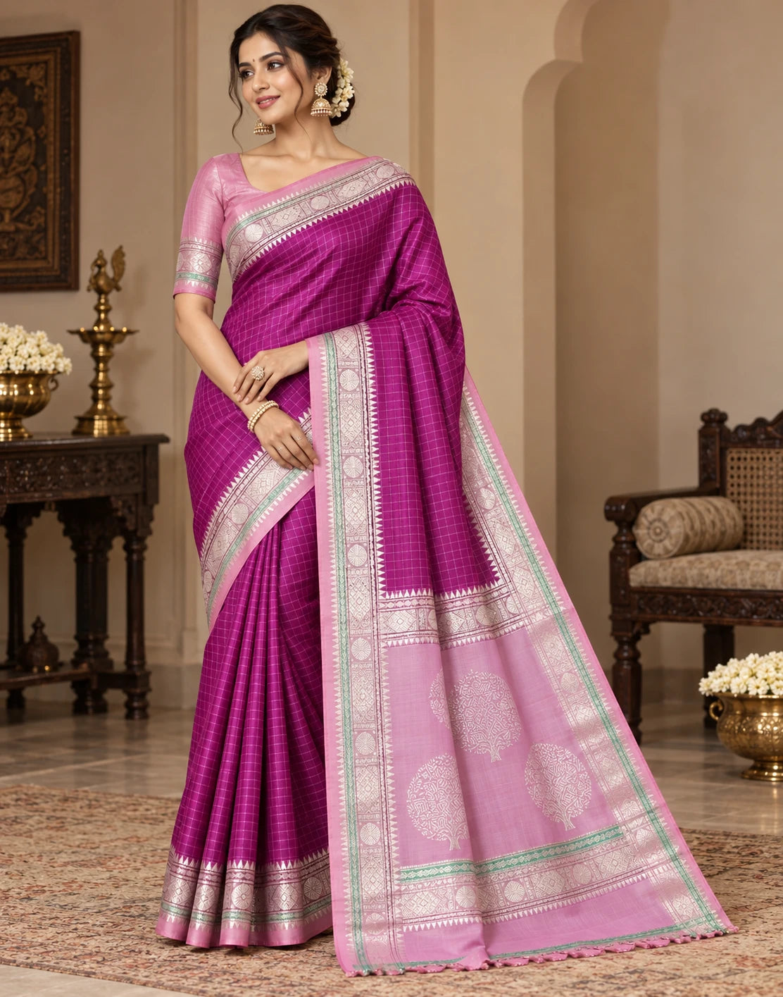 Lotus Silk Saree