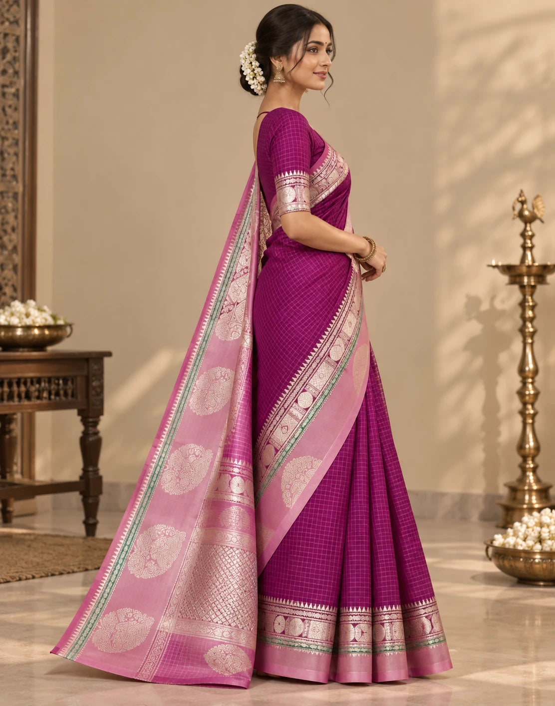Lotus Silk Saree