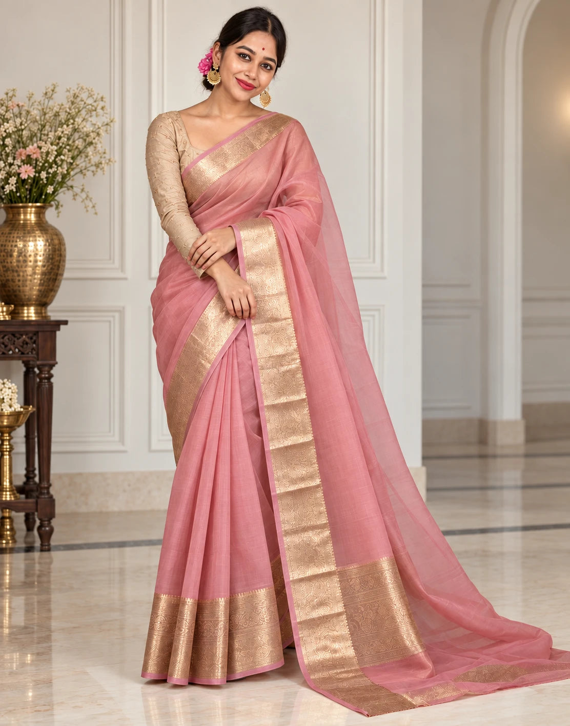 1217-ORGANZA PLAIN PATTU