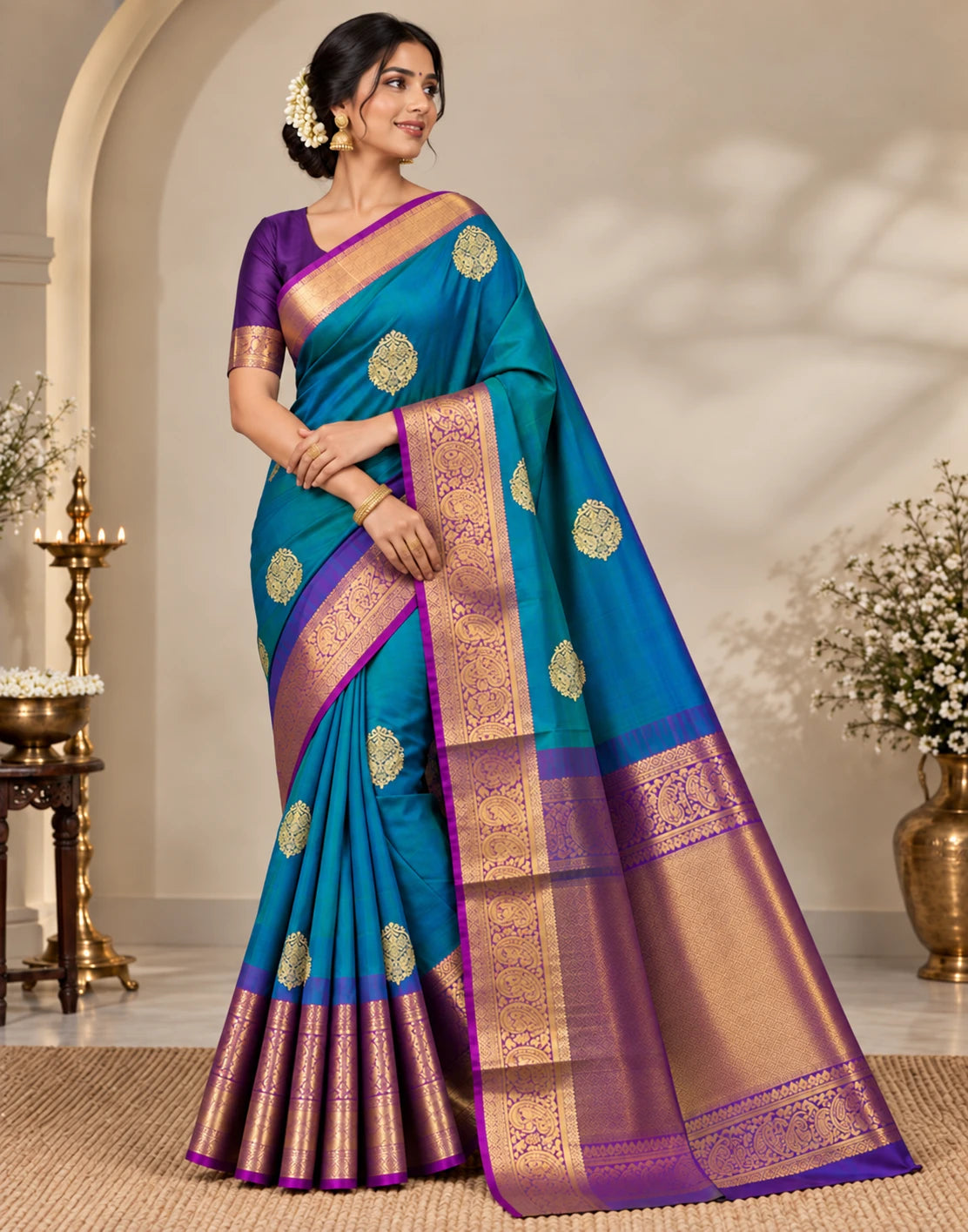 PEACOCK SHADED SAREE