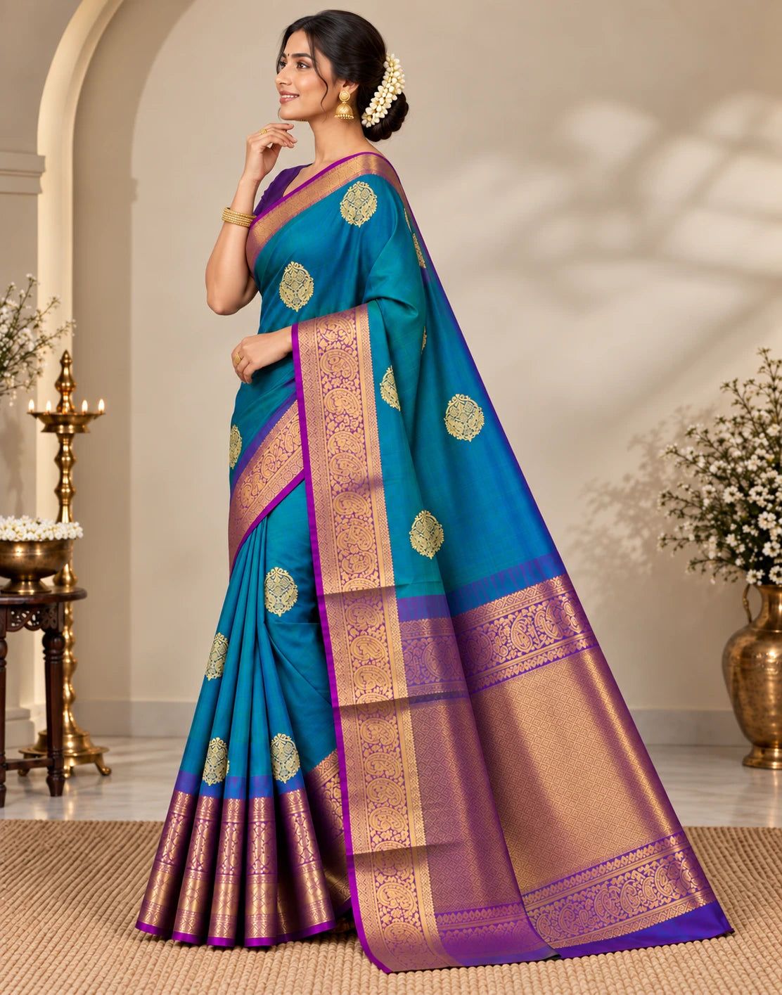 PEACOCK SHADED SAREE