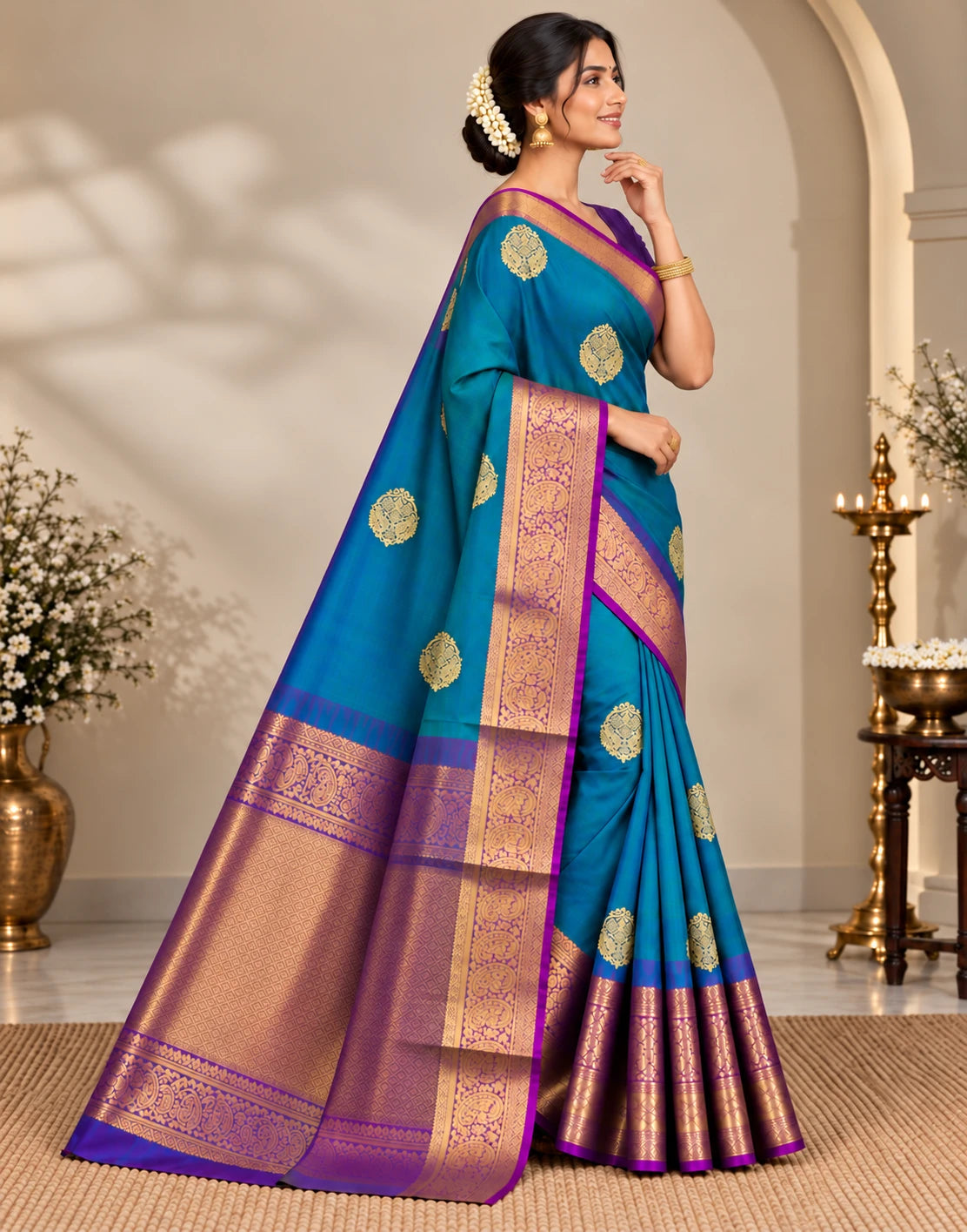 PEACOCK SHADED SAREE