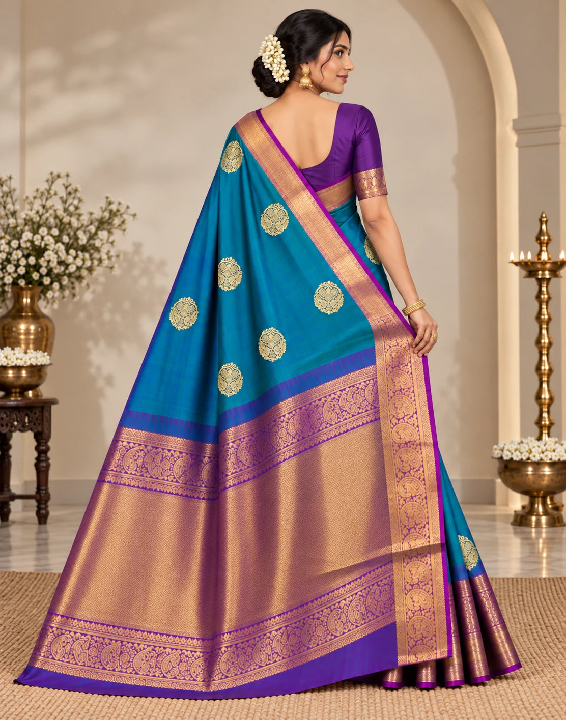PEACOCK SHADED SAREE